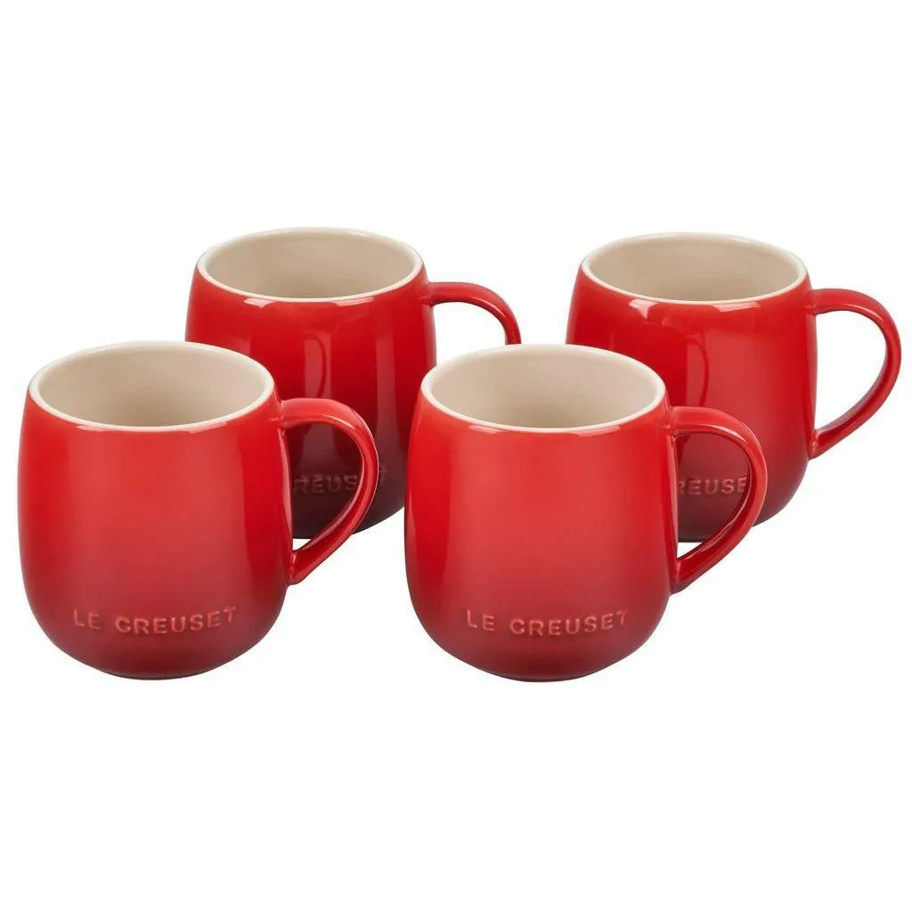 Le Creuset Stoneware Heritage Mugs 13 oz, Set of 4