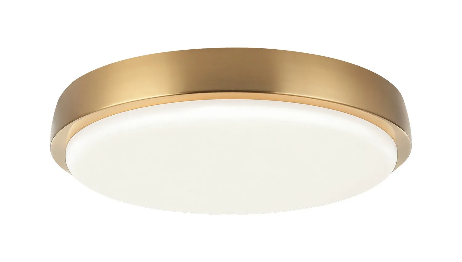 LED Flush Mount from the Zane Collection in Aged Gold Brass Finish by Matteo Lighting