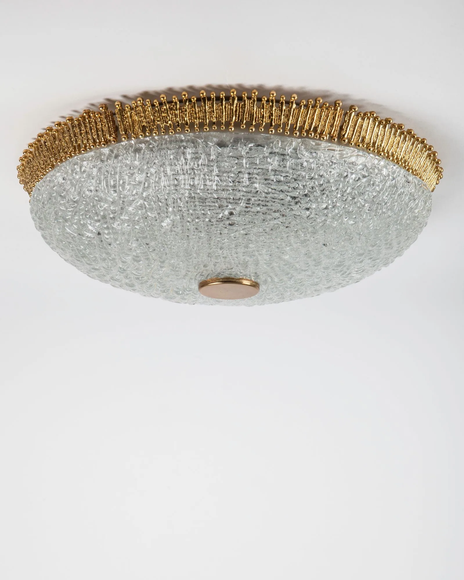 Limburg Gilded Flush Mount with Textured Glass