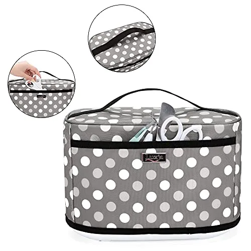 LUXJA Dust Cover Compatible with Cricut Mug Press (with a Front Pocket), Polka Dots