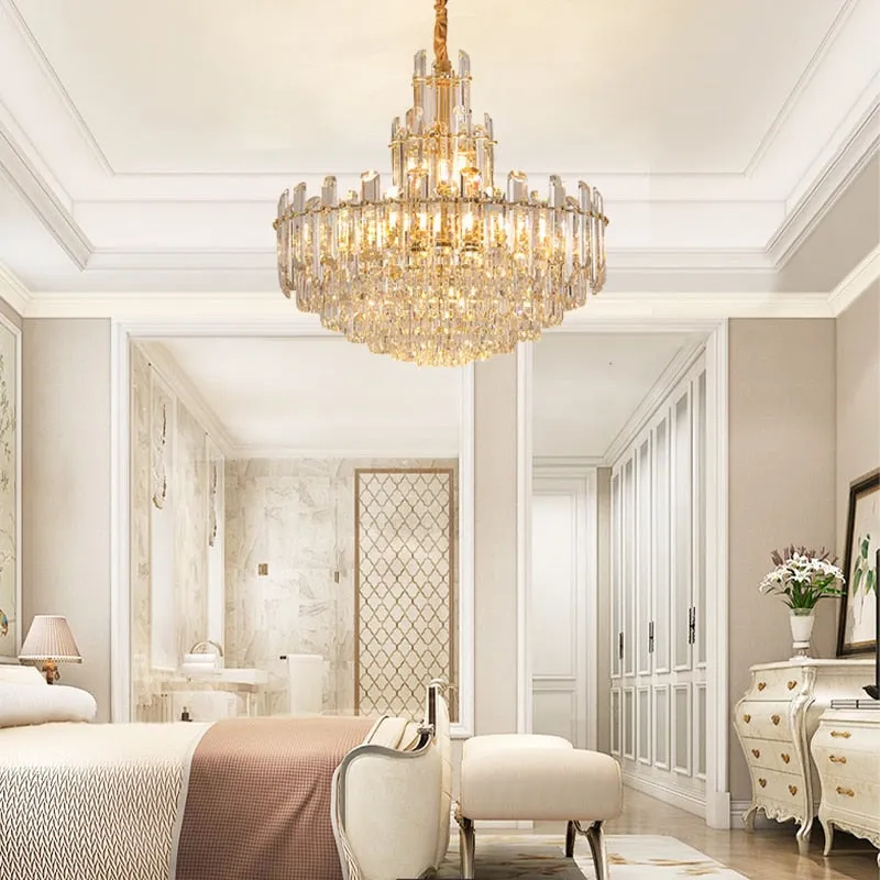 Luxury white Crystal Chandeliers for Living room, Dining room and villa Lighting