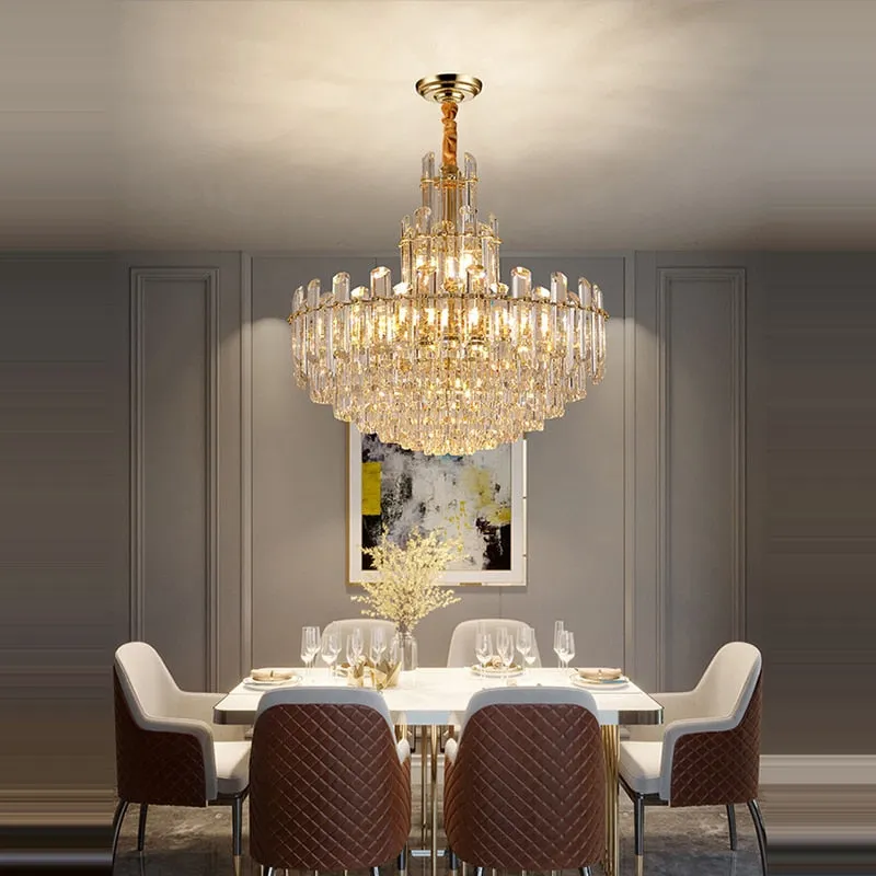 Luxury white Crystal Chandeliers for Living room, Dining room and villa Lighting