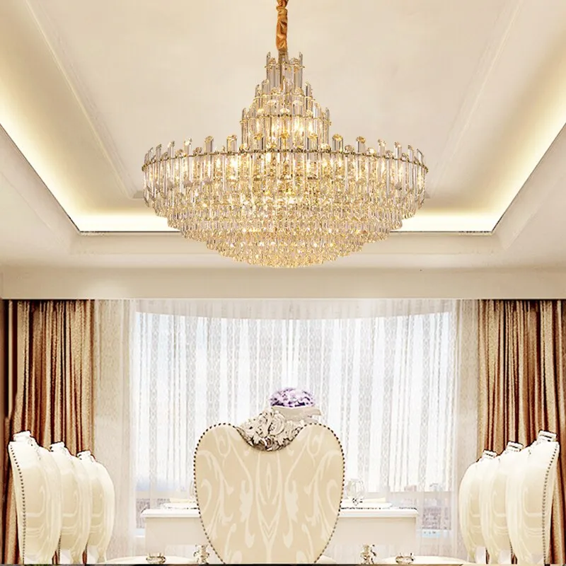 Luxury white Crystal Chandeliers for Living room, Dining room and villa Lighting