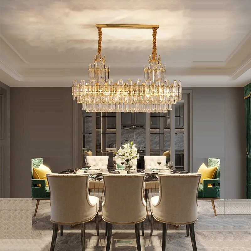 Luxury white Crystal Chandeliers for Living room, Dining room and villa Lighting