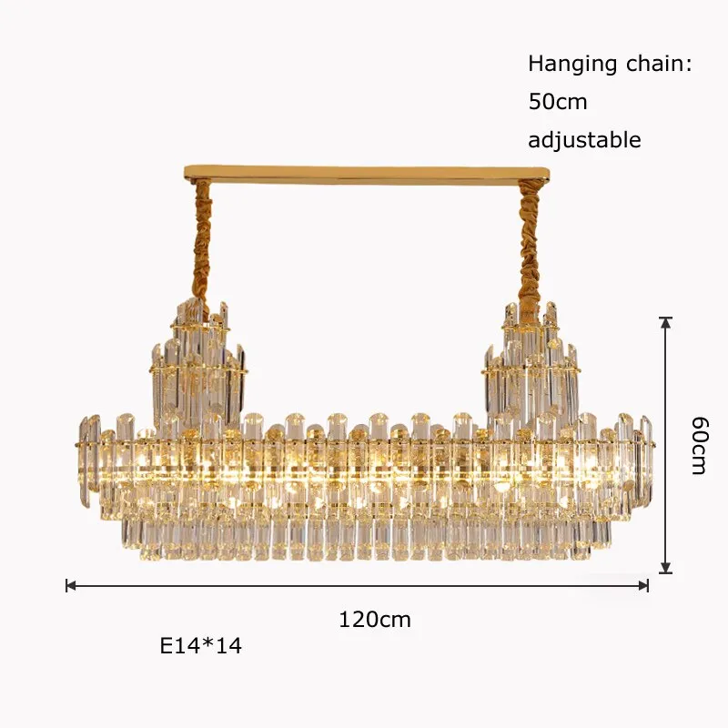 Luxury white Crystal Chandeliers for Living room, Dining room and villa Lighting