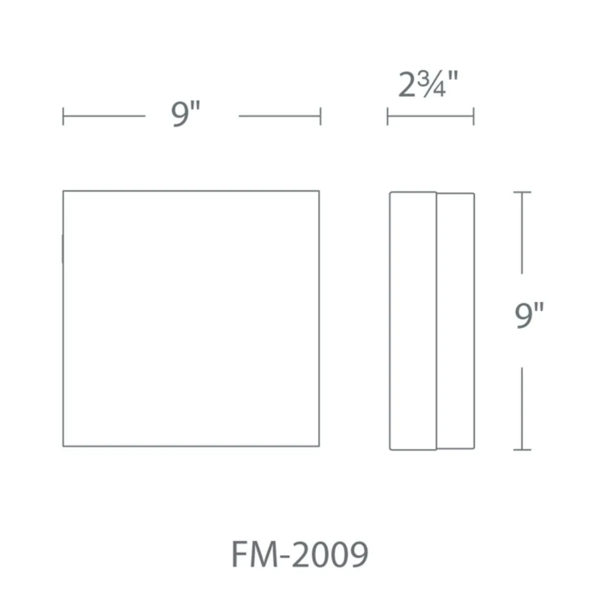 Matrix 9 in. LED Flush Mount Light 120V, 3500K Titanium Finish