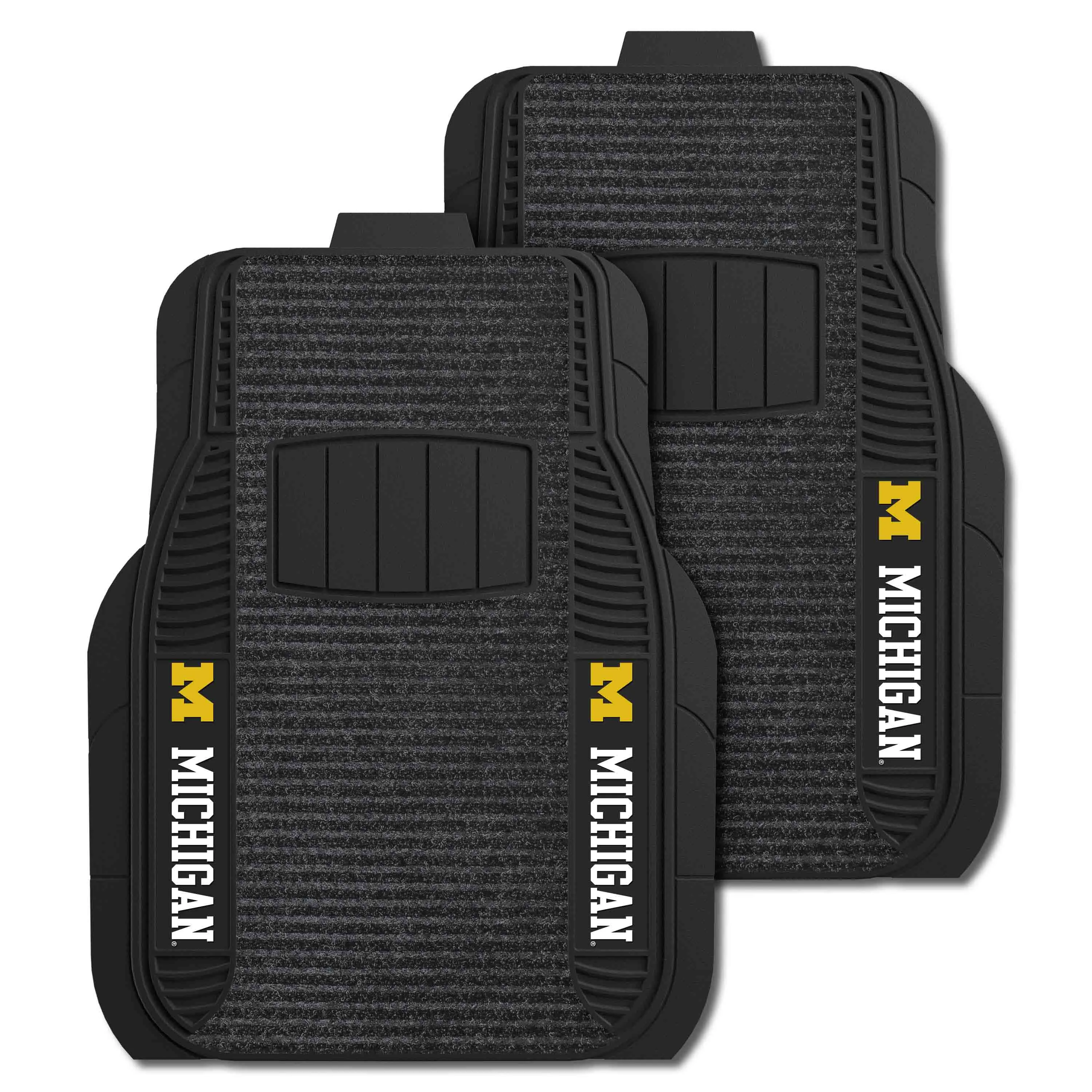 Michigan Wolverines 2 Piece Deluxe Car Mat Set