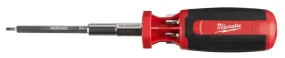 Milwaukee 48-22-2134 Multi-Bit Screwdriver, 1/4 in Drive, Hex Drive, 9.06 in OAL, Plastic Handle, Ergonomic Handle :EA: QUANTITY: 1