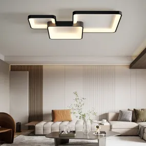 Minimalist Square Living Room Chandeliers Simple Modern Home Lamp Atmosphere Bedroom Ledlamp Creative Geometric Ceiling Lights