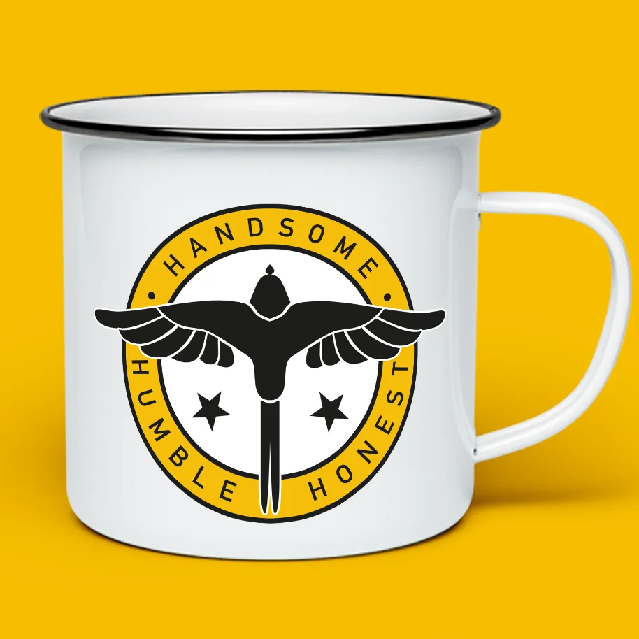 MR ROBINSON'S "WINGS" ENAMEL MUG