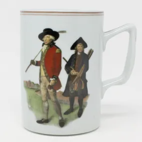 Mug, Mottahedeh, 1790 Blackheath Golfer, Porcelain, Vintage