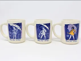 Mugs, Morton Salt Girls, Bryans China, Set of 3, Vintage