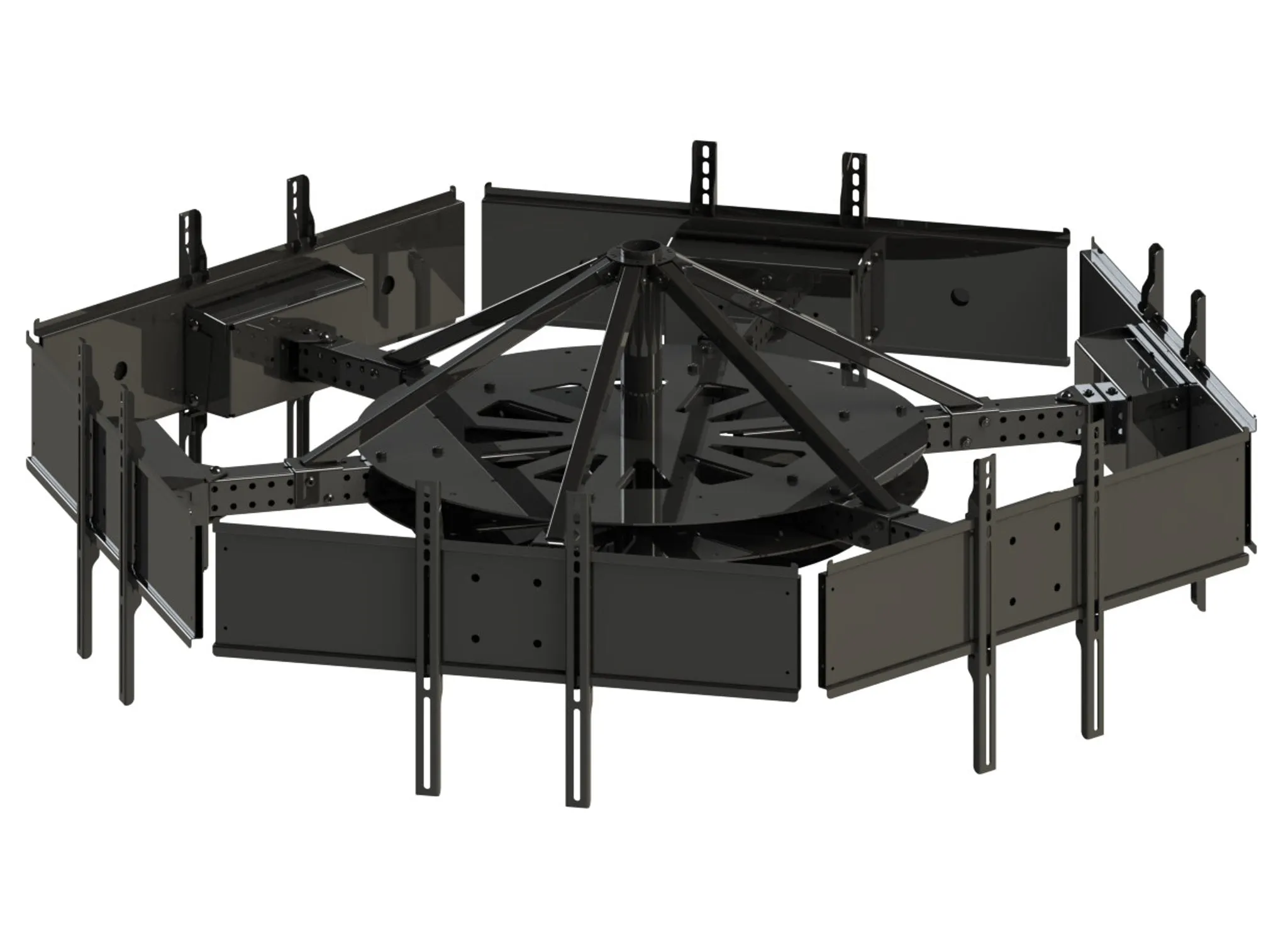 Multi-Display Ceiling Mount with Six Telescoping Arms For 37" To 42" Displays