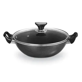 Non-stick Cooking Wok With Glass Lid 36cm