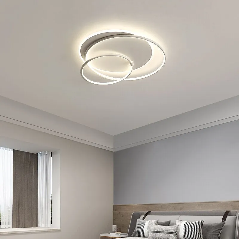 Nordic Led Ring Chandeliers Bedroom Main Lamp Simple Modern Personality Creative Lighting Art Minimalist Room Ceiling Lamp