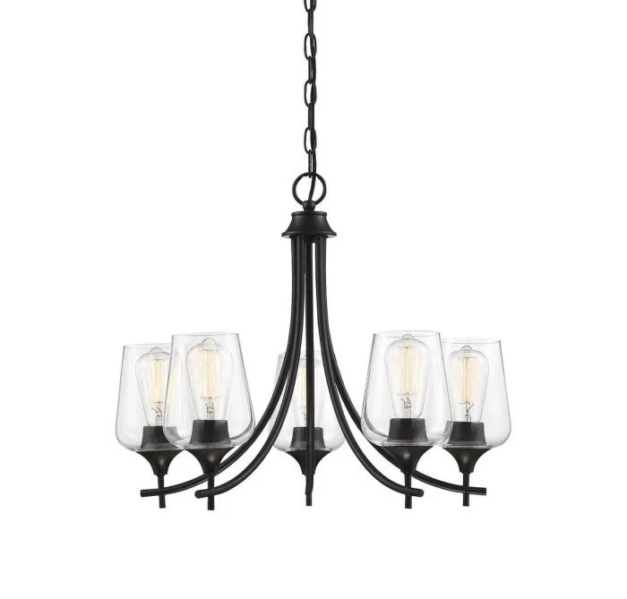 Octave 5 Light Black Chandelier