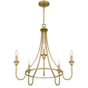 Open Box -  Artemus 5-Lights Painted Brass Transitional Chandelier