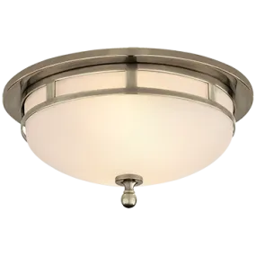 OPENWORK SMALL FLUSH MOUNT, ANTIQUE NICKEL