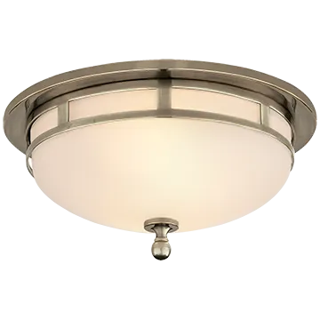 OPENWORK SMALL FLUSH MOUNT, ANTIQUE NICKEL