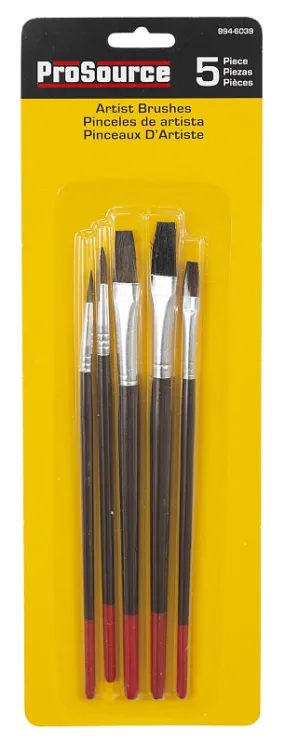 ProSource A55505 Artist Brush Set, Wood Handle