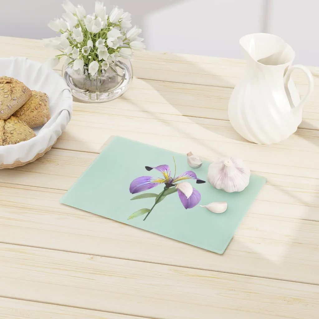 Purple Flower Cutting Board