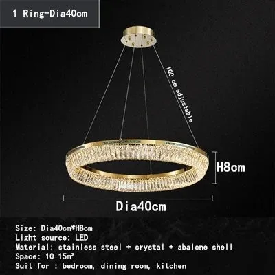 "Mansion High-end Crystal LED Chandeliers for Living Rooms, Bedrooms & Kitchens"