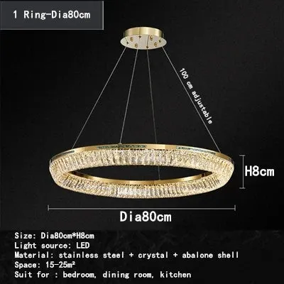 "Mansion High-end Crystal LED Chandeliers for Living Rooms, Bedrooms & Kitchens"