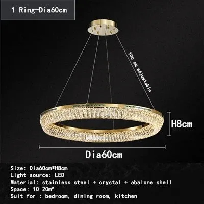 "Mansion High-end Crystal LED Chandeliers for Living Rooms, Bedrooms & Kitchens"