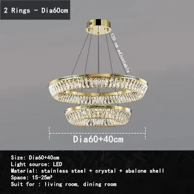 "Mansion High-end Crystal LED Chandeliers for Living Rooms, Bedrooms & Kitchens"