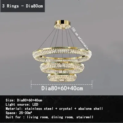 "Mansion High-end Crystal LED Chandeliers for Living Rooms, Bedrooms & Kitchens"