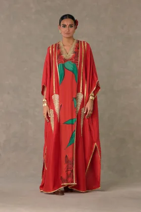 Red Candy Swirl Kaftan