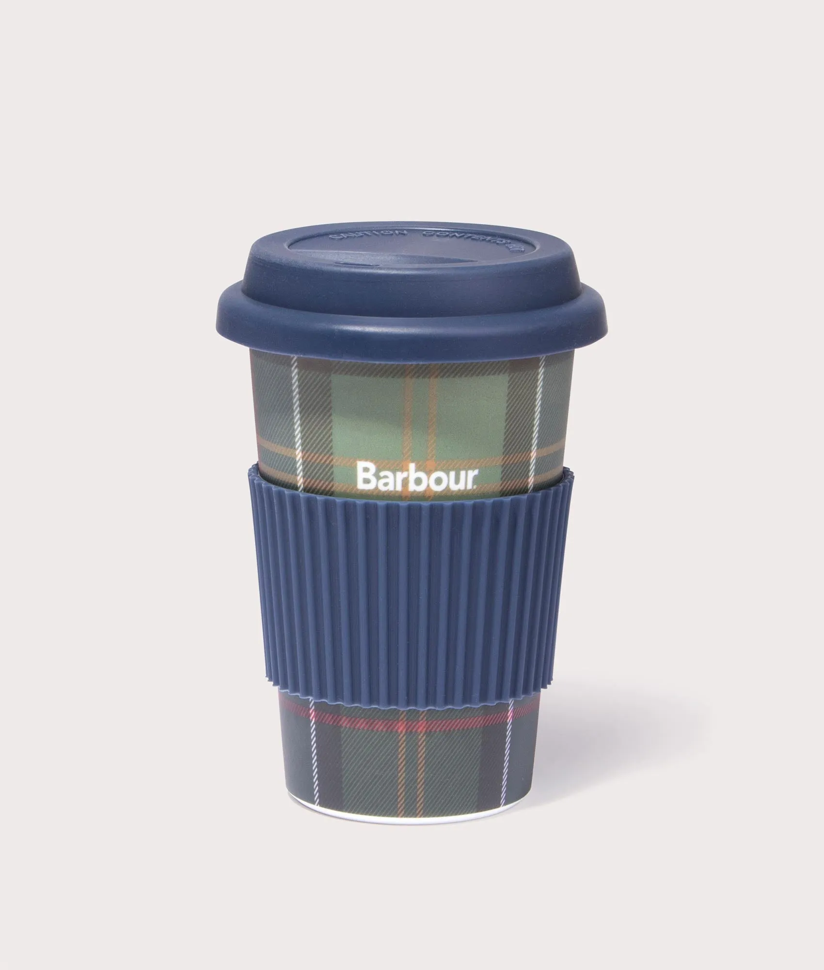 Reusable Tartan Travel Mug