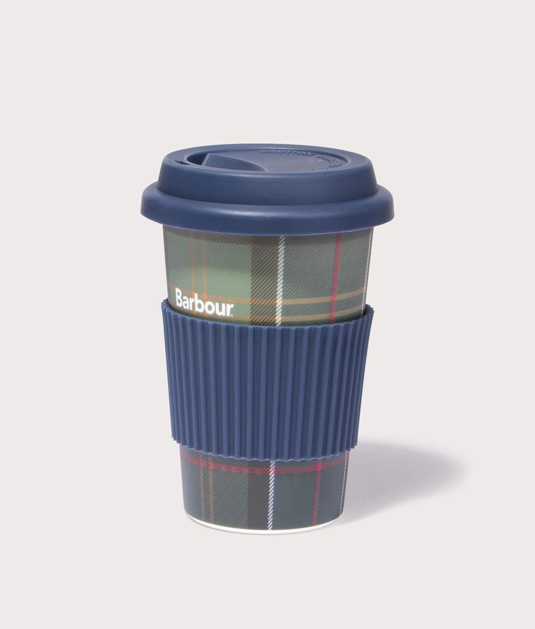 Reusable Tartan Travel Mug