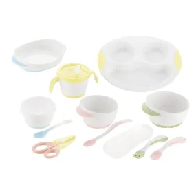 Richell - T.L.I Step Up Stage 1-3 Baby Tableware Meal Set