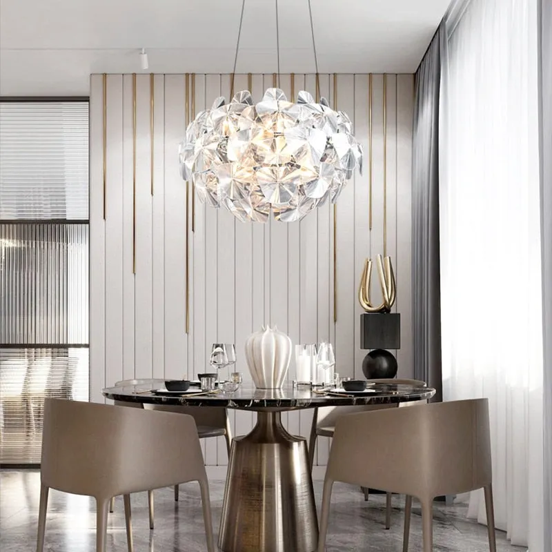 Round Ceiling Chandeliers New Trend Hanging Lamps LED Lights Fixture Lustres Modern Luxury Dining Room Lamps