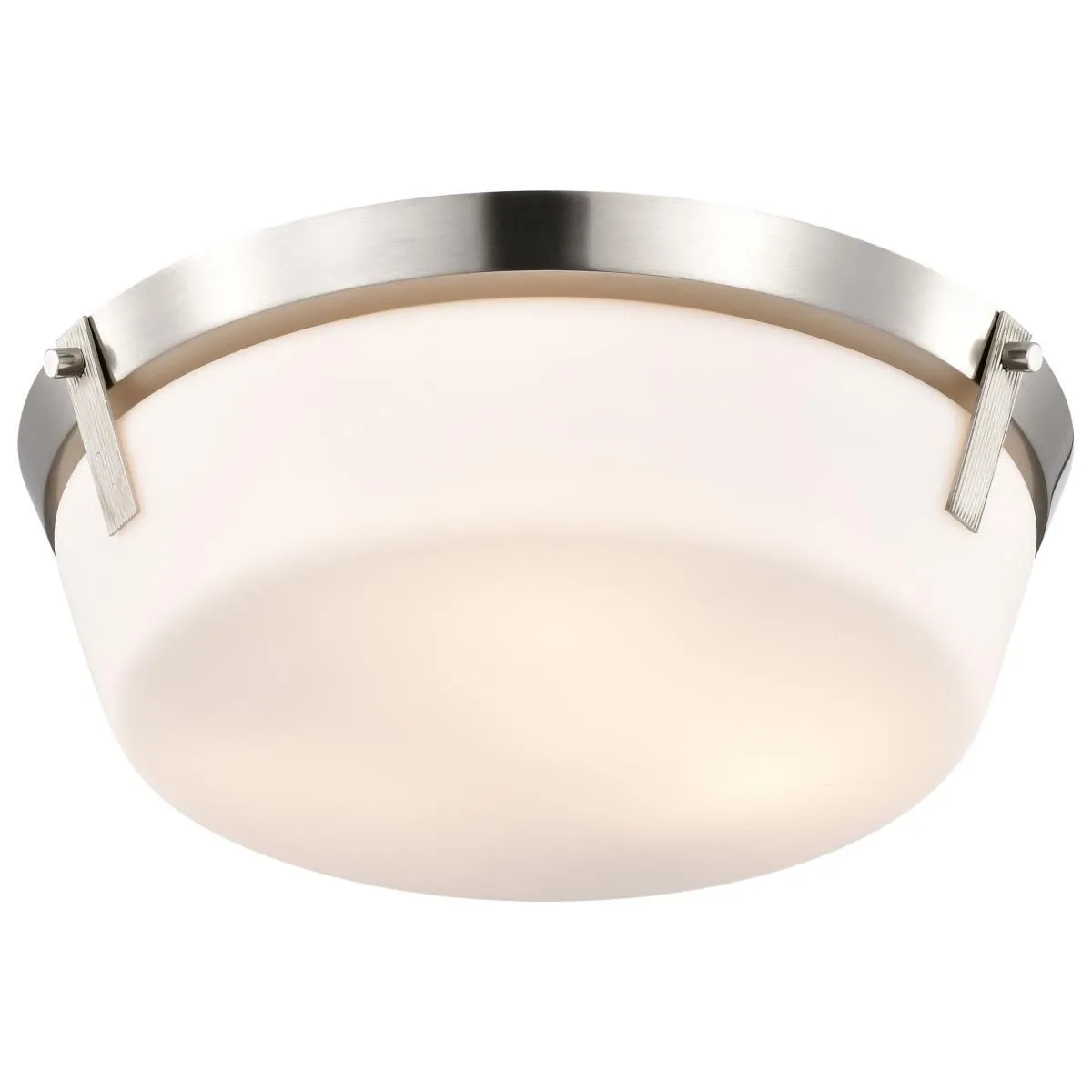 Rowen 15 in. 3 lights Flush Mount Light Brushed Nickel Finish