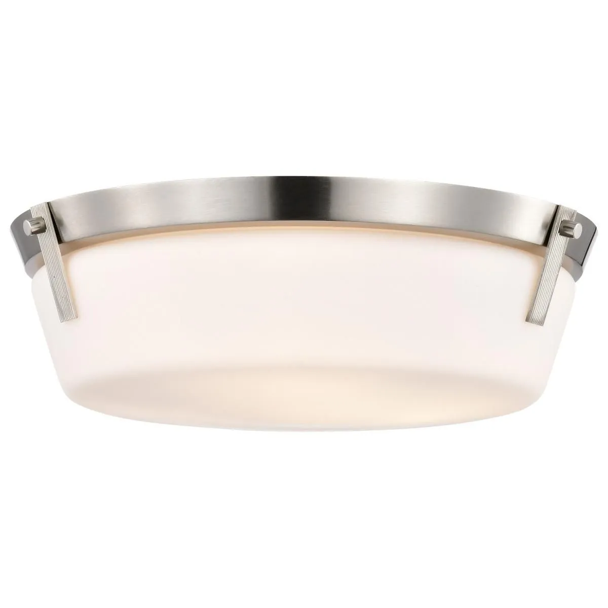 Rowen 15 in. 3 lights Flush Mount Light Brushed Nickel Finish