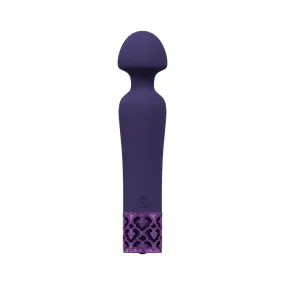 Royal Gems Scepter Silicone Rechargeable Vibrator Purple