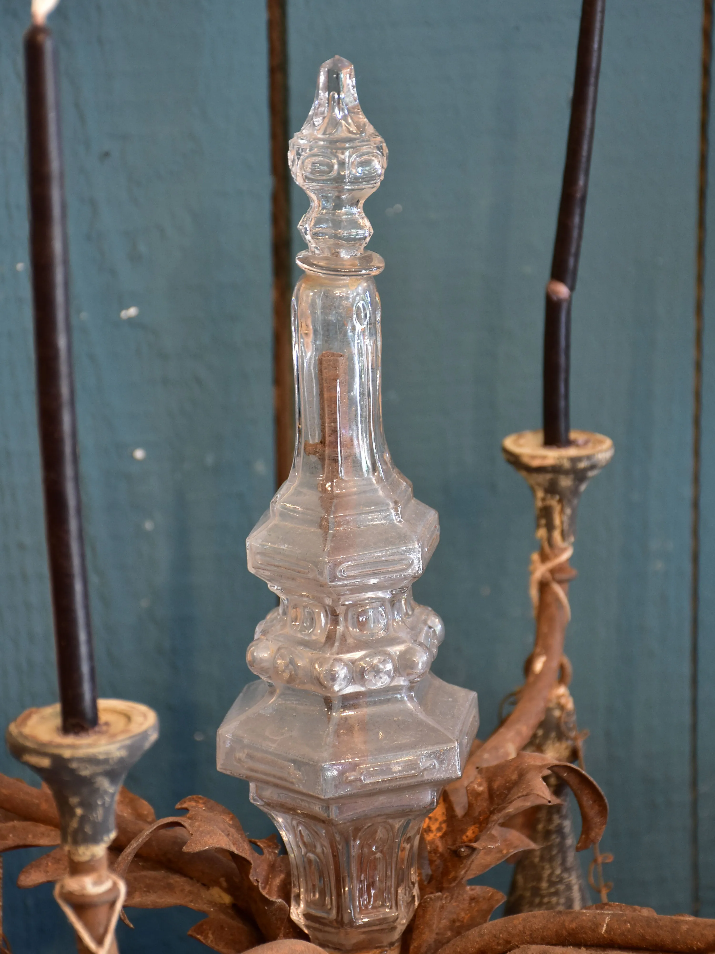 Salvaged antique candelabra