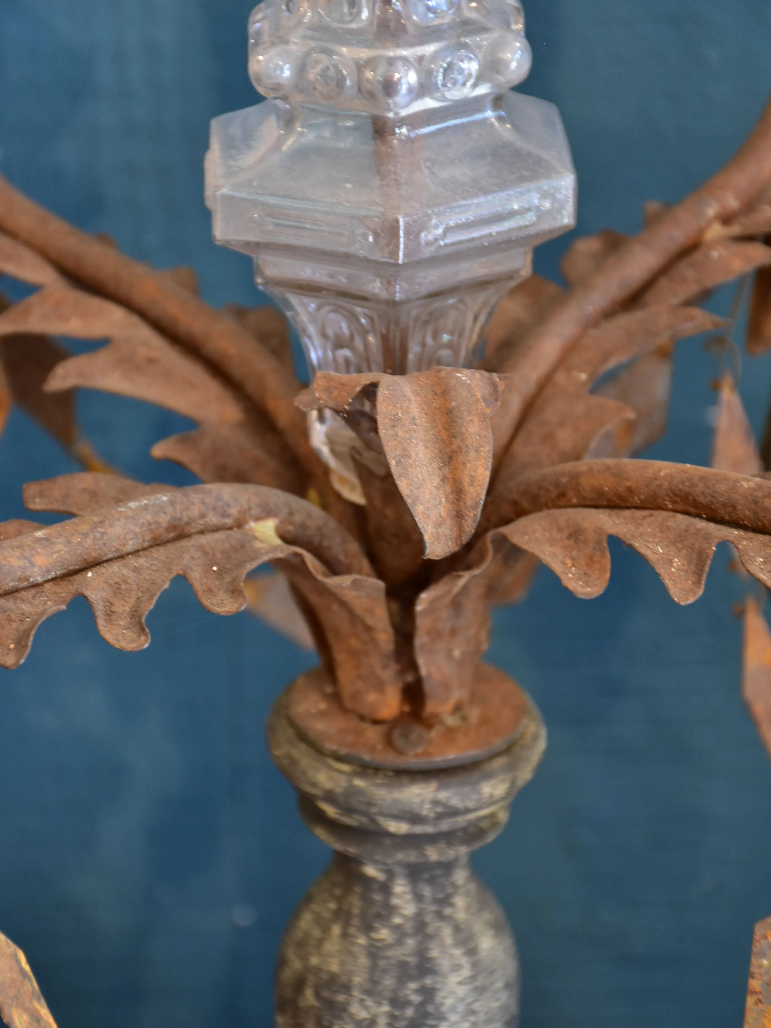 Salvaged antique candelabra