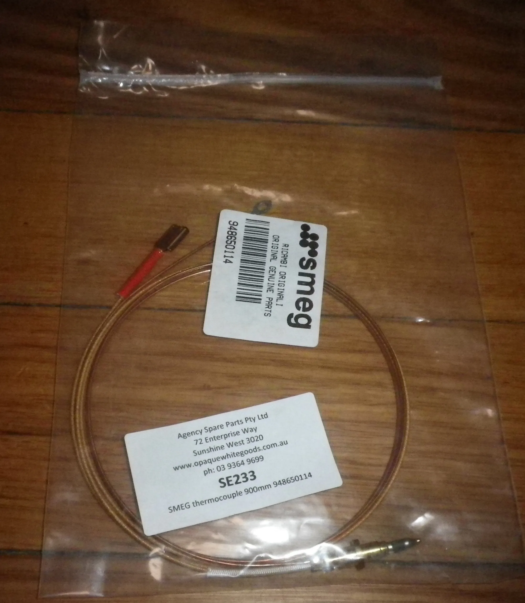 Smeg Gas Stove 900mm Thermocouple - Part # 948650114