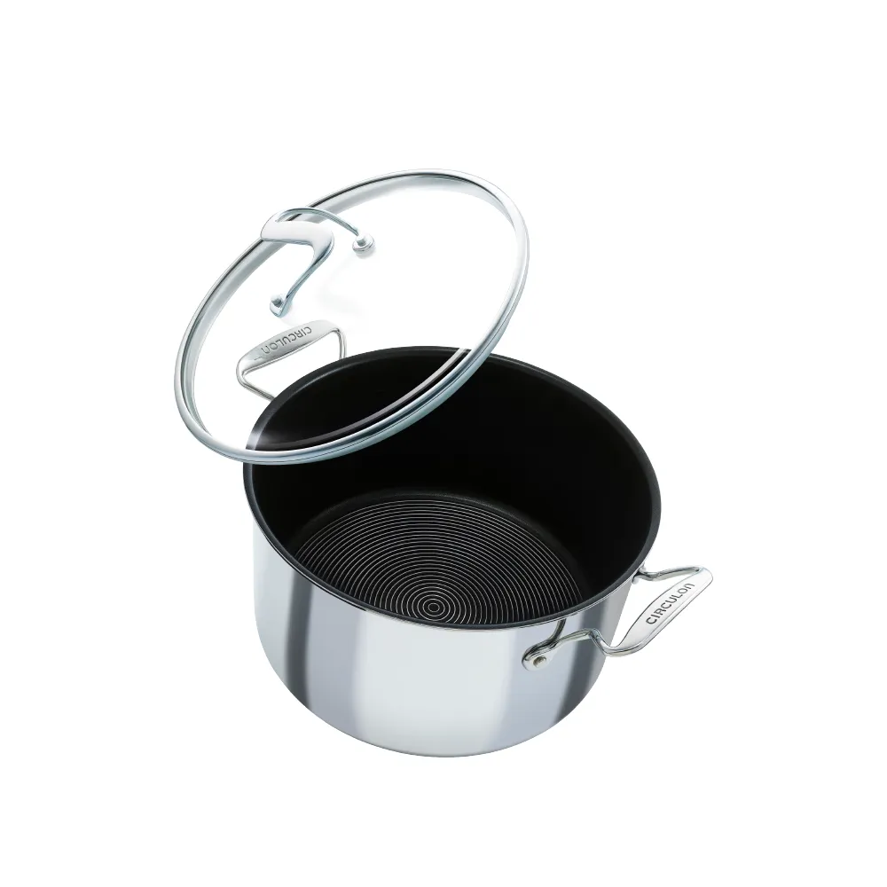 SteelShield™ Polished Stainless Steel Hybrid Non-Stick Stockpot & Lid - 7.6L