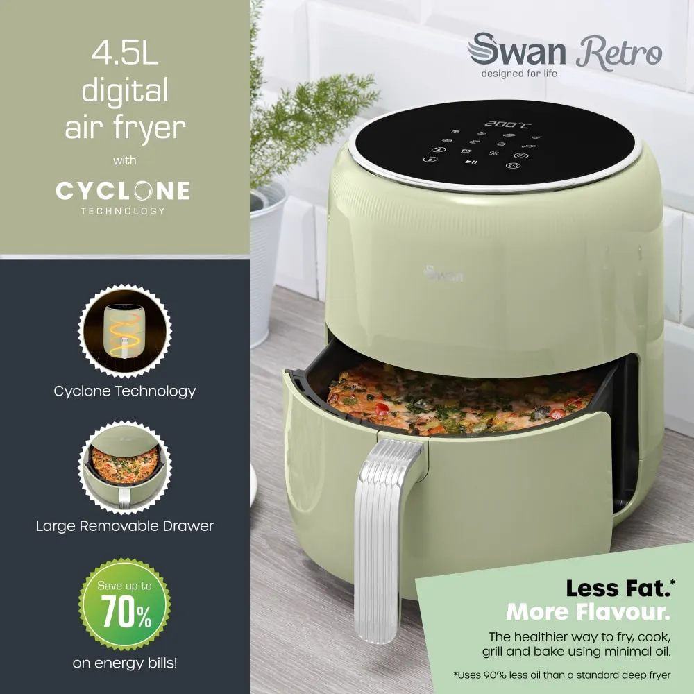 Swan Retro 4.5L Air Fryer