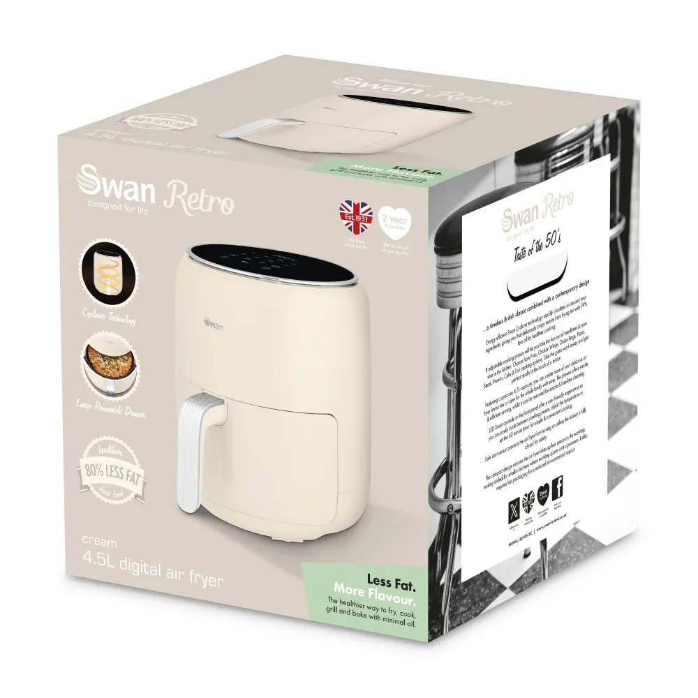 Swan Retro 4.5L Air Fryer