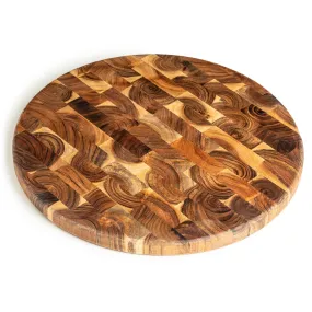 Taiga End Grain Wood Cutting Board, Round 16"