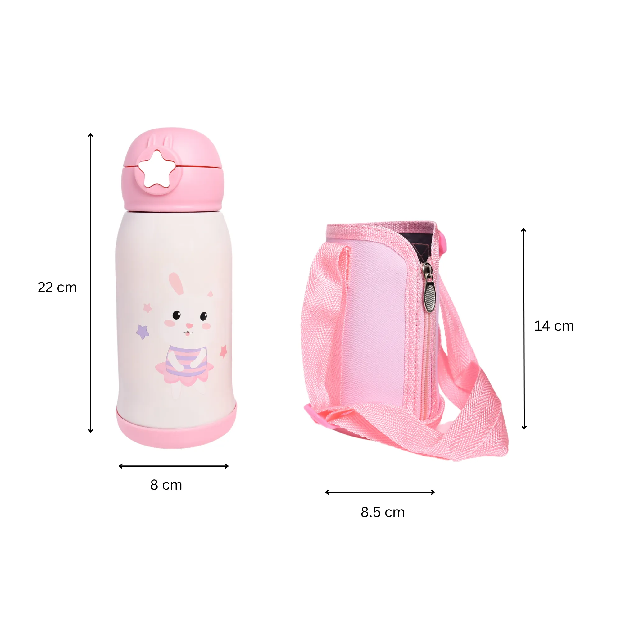 THE LITTLE LOOKERS Stainless Steel Insulated Sipper Bottle for Kids/Sipper School Bottle/Sipper Bottle with Straw/Travelling Water Bottle for Kids with Pop up Straw (550ml)