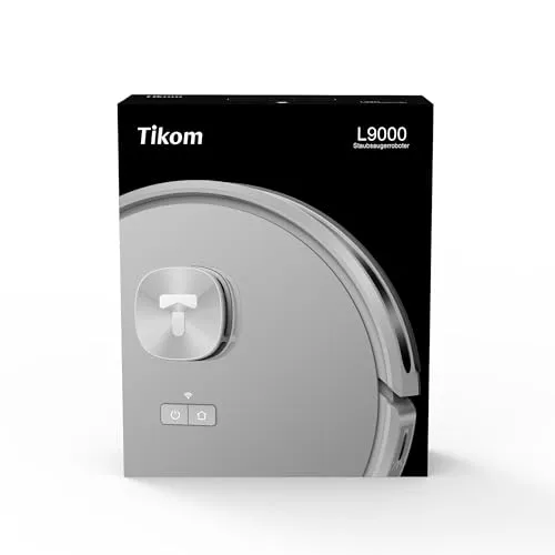 Tikom Robot Vacuum and Mop Combo L9000, LiDAR Navigation, 4000Pa Robotic Vacuum Cleaner, Up to 150Mins, Smart Mapping, 14 No-go Zones, Good for Pet Hair, Carpet, Hard Floor, Gray