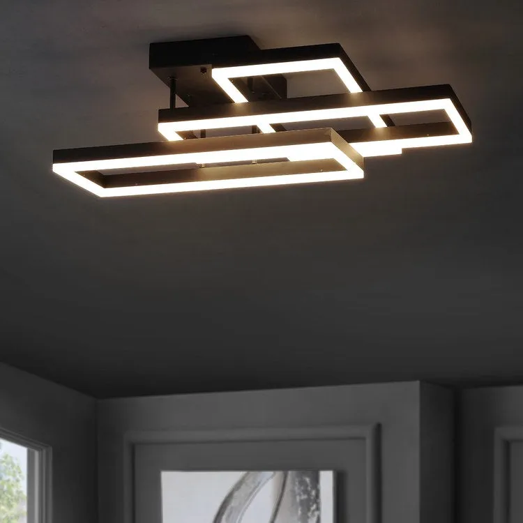 Turing LED Flush Mount Ceiling Fixture - Black