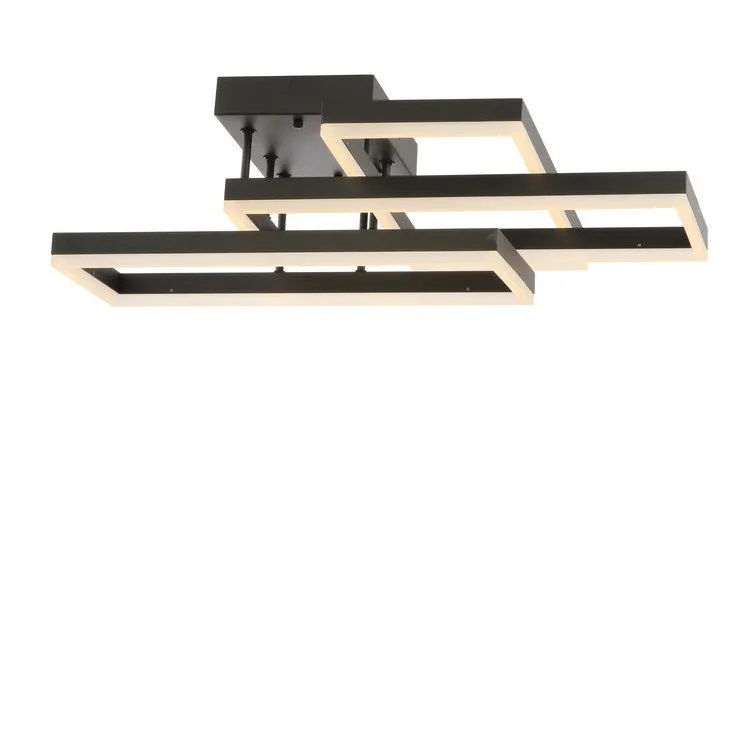 Turing LED Flush Mount Ceiling Fixture - Black