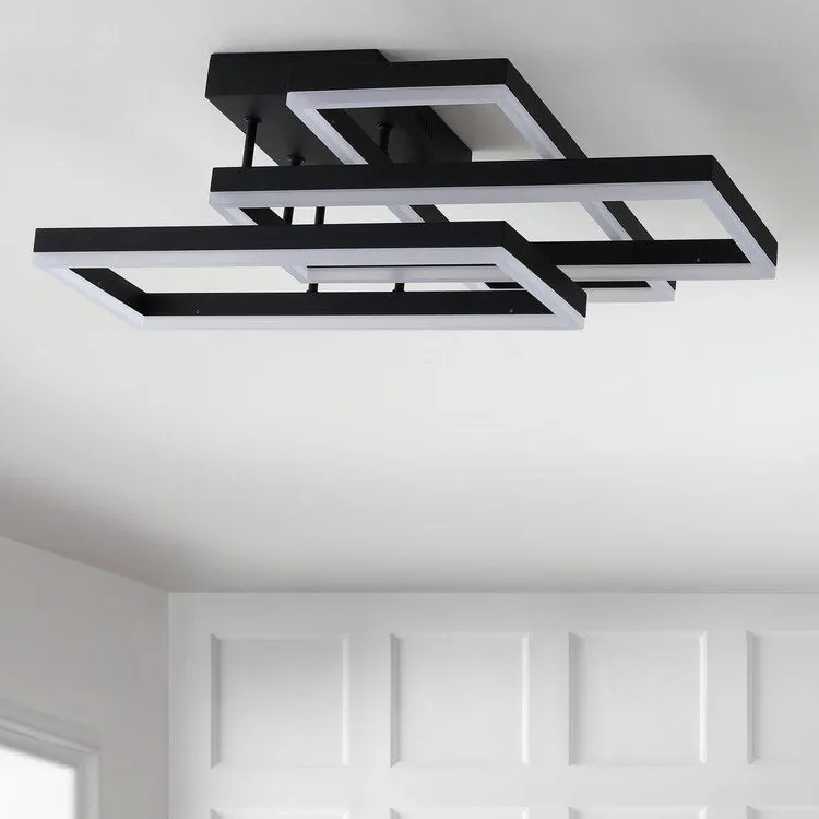 Turing LED Flush Mount Ceiling Fixture - Black